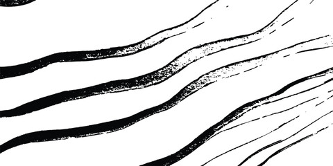 Aufkleber - Line art wave line isolated white backgrounds drawing. Abstract black wave design isolated on white background. abstract black wave and curve design ,modern and smooth motion white background,
