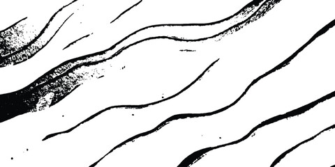 Aufkleber - Line art pattern isolated white backgrounds drawing. Wavy line abstract vector background. Curve wave. Line art striped graphic template. Vector illustration.