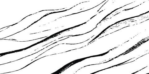 Aufkleber - Line art pattern isolated white backgrounds drawing. Wavy line abstract vector background. Curve wave. Line art striped graphic template. Vector illustration.