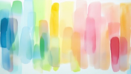 Poster - vertical watercolor gradient strokes in pastel and vibrant tones for modern web design, branding, print, or packaging background

