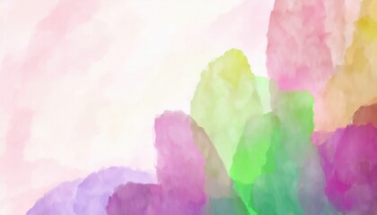 Poster - soft pastel watercolor gradient background with smooth brush textures and overlapping rainbow tones for web design, print, branding, invitation, or packaging backdrop

