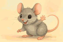 Hello Rodent Cartoon Mouse Clipart Print Free Stock Photo - Public Domain Pictures
