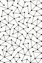 Abstract network connection. Dots lines pattern. Geometric plexus design. Tech concept. Digital communication. Big data. Science background. Futuristic mesh. Molecular structure. Vector.