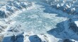 © Ashley - Aerial Mountain Snow Ice Landscape Scenery Cold Nature 3d