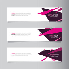 Wall Mural - Vector abstract banner design web template. Collection of abstract fluid banners. Abstract geometric web design banner template isolated on grey background. Header - landing page Web Design Elements