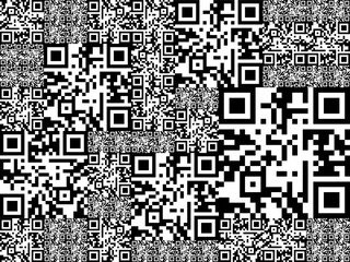 Abstract background. Seamless illustration of QR code pattern.