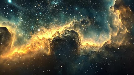 Wall Mural - stunning cosmic display of gas clouds and star formation in deep space, beautiful cosmic video foota