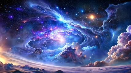 Wall Mural - A Dreamlike Journey Through the Celestial Realm A Breathtaking Cosmic Adventure