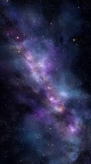 Wall Mural - Purple And Blue Galaxy Nebula In Deep Space