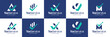 © suneo_99 - Set of tax financial logo template. Abstract check or bookkeeping symbol usable for business, company and service.