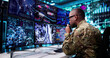 © Andrey Popov - Army Soldier Controls CCTV Camera Screen