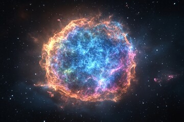 Wall Mural - Vibrant Colorful Nebula in Deep Space