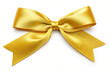 © Shahin Graphics - Yellow satin ribbon bow isolated on transparent background
