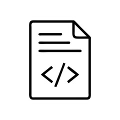 Code document icon on transparent background for web and graphic design