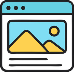 Landing page icon; perfect for web development, programming, technology concepts, software engineering, coding tutorials.