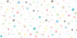 © tamaraluiza - Scattered dots in various sizes. Seamless explosion background of confetti. Abstract random texture for wrapping paper, birthday party design, fabric, packaging, baby shower, kids textile. Vector
