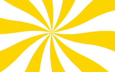 Aufkleber - Abstract high-contrast, radial burst background with yellow and white curved stripes central focal point.  Dynamic spiral effect reminiscent of retro candy swirls or vintage sunburst posters.