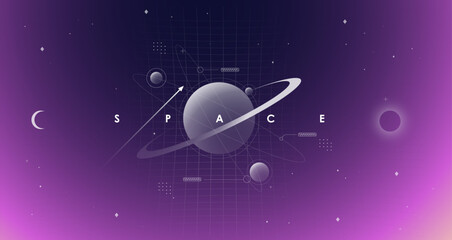 Wall Mural - sophisticated space background tailored for brochures and presentations, embracing a clean color pal