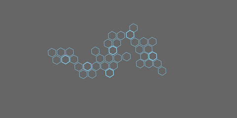 Wall Mural - Concept data technology.Background hexagon geometric pattern abstract elements design.Vector tamplate.
