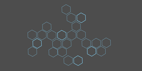 Wall Mural - Concept data technology.Background hexagon geometric pattern abstract elements design.Vector tamplate.

