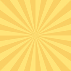 Poster - Bright orange striped abstract sun background. Vintage radial art print. Pop vibrant artwork pattern for your design and ideas. Vector illustration
