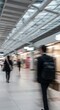 © Da - Motion Blur Photo of People Walking in a Modern Shopping Mall
