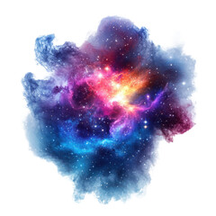 Wall Mural - Swirling nebula of colorful gas formations in space