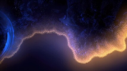 Wall Mural - Abstract cosmic scene with vibrant colors and ethereal patterns resembling human features in the background