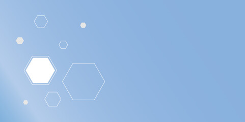 Wall Mural - Health care innovation concept. Horizontal header web banner.Modern health care or medical background design. Abstract geometric background with hexagon shapes for medicine, science, chemistry.