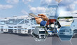 © scharfsinn86 - Fleet management, freight transportation and smart logistics concept