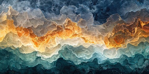 Leinwandbilder - An abstract visual with resin art that highlights the flowing and reflective qualities of the material, blending colors and textures to create a rich and immersive artist