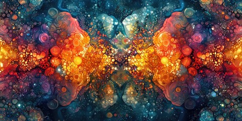 Aufkleber - A visually striking abstract design using digital collage, emphasizing the intricate and captivating combination of digital textures and patterns to create a dynamic arti