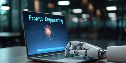 Wall Mural - generative ai virtual assistant tools for prompt engineer and user for ease of engage artificial int