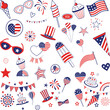 © Bashar - Hand-drawn 4th of July elements collection, 4th of July Celebration Elements, Set of icons for Independence Day of the USA.