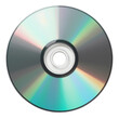 © MS Store - A close up shot of a compact disc showing its iridescent surface and central hole isolated on transparent background