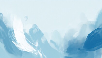 Poster - abstract blue brushstroke landscape background for minimalist web design, branding, or print media with soft gradients and mountain inspired texture in digital acrylic style
