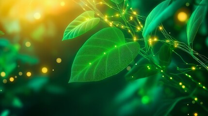 Poster - water drop on leaf and future technologies