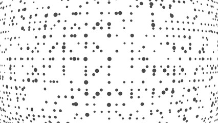 Leinwandbilder - Dots connected by lines. Abstract wave. Minimalist mesh. Abstract polygonal shape.
