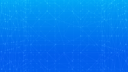 Leinwandbilder - Technology abstract background. Dots connected by lines. Minimalist mesh backdrop. Abstract polygonal shape. Plexus circles.