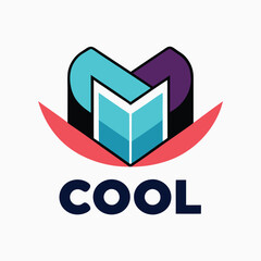 Aufkleber - Creative vector illustration featuring a logo design with smooth flowing elements and modern typography showcasing the word cool