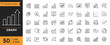 © twenty-icons - Graph outline icon set. Containing statistics, survey, prediction, analysis, chart, graph, growth, and more. Editable stroke. vector illustration