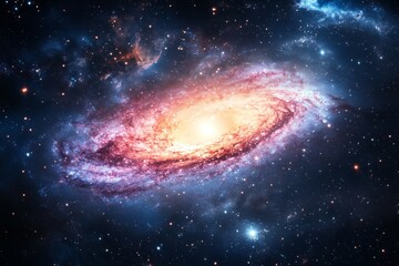 Wall Mural - A vivid depiction of a galaxy nebula in deep space.