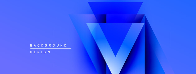 Aufkleber - Abstract blue gradient design. Geometric shapes create depth, modern aesthetic. Minimal text elements present, clean composition.