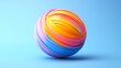 © Berkah - Colorful sphere with swirled layers of paint.