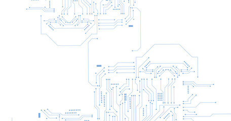 Wall Mural - abstract futuristic circuit board illustration, circuit board with various technology elements. circ