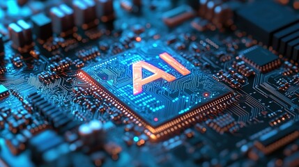 AI, Artificial Intelligence concept,3d rendering,AI Chip