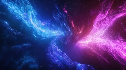 Wall Mural - abstract sci-fi energy core with glowing blue and purple plasma, background wallpaper ai generated i