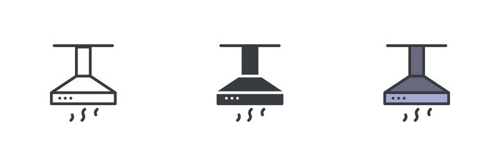 Aufkleber - Kitchen hood different style icon set