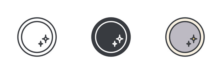 Aufkleber - Clean plate different style icon set
