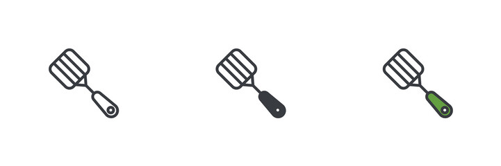 Aufkleber - Spatula or turner different style icon set